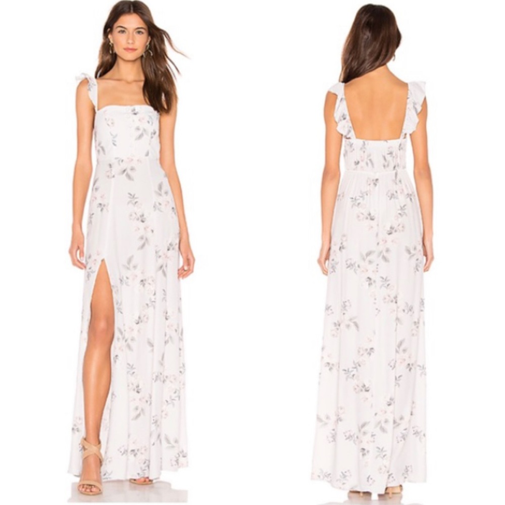 Flynn Skye White Floral Maxi Dress NWOT
